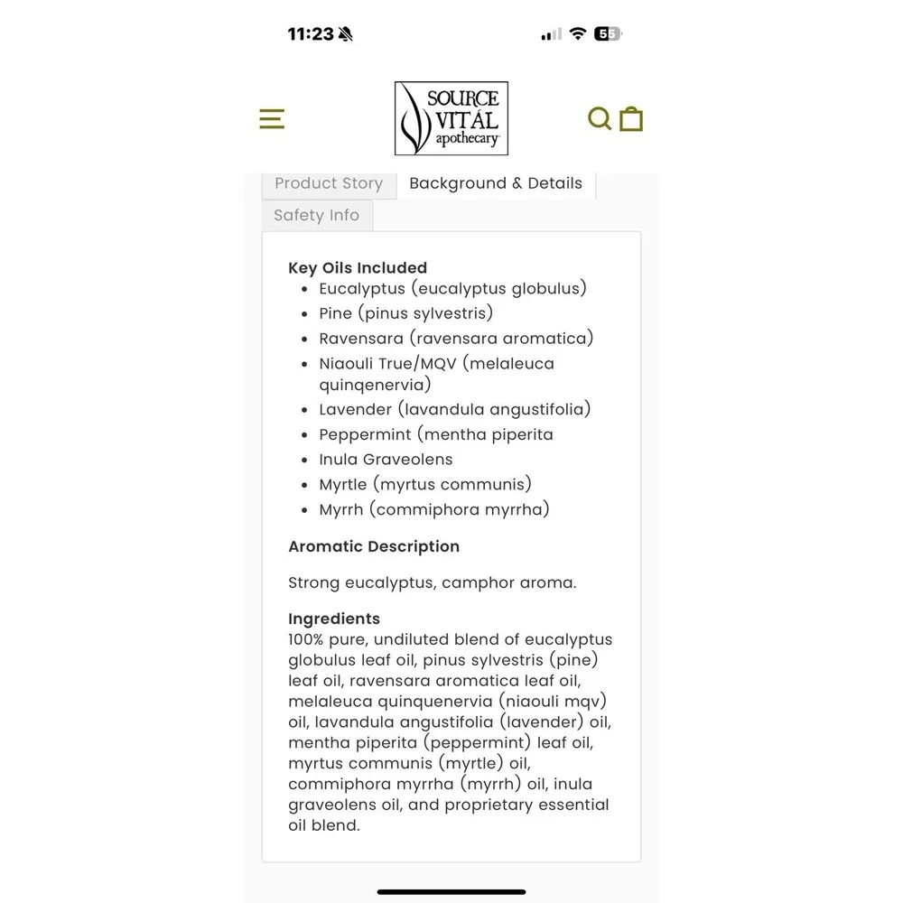 Source Vital‎ Apothecary Respiratory Essential Oil Blend 2.03 Fl Oz
